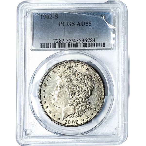 1902-S Morgan Silver Dollar PCGS AU55