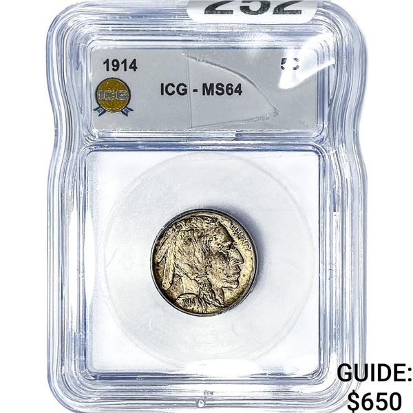1914 Buffalo Nickel ICG MS64