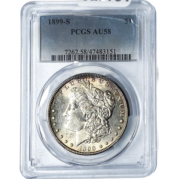 1899-S Morgan Silver Dollar PCGS AU58