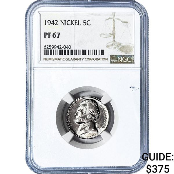 1942 Jefferson Nickel NGC PF67