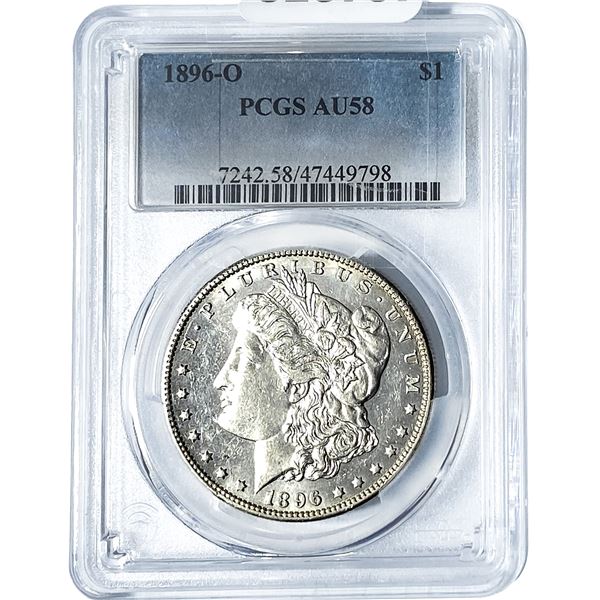 1896-O Morgan Silver Dollar PCGS AU58
