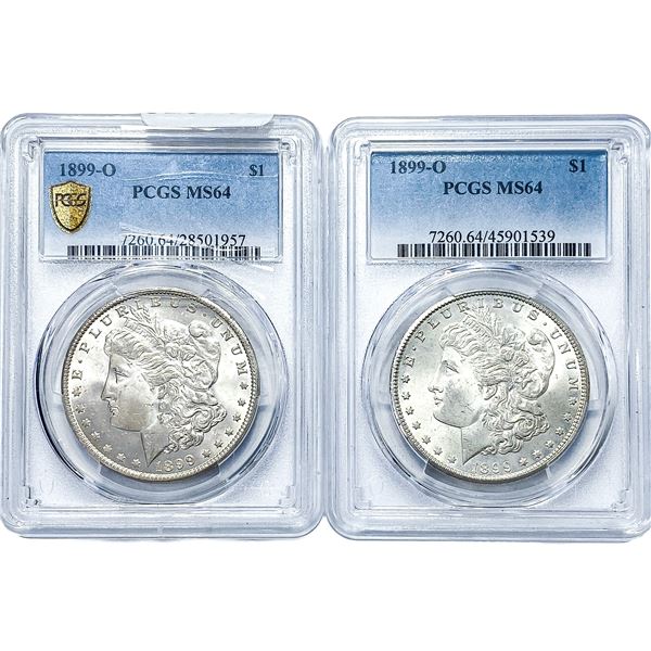 [2] 1899-O Morgan Silver Dollar PCGS MS64