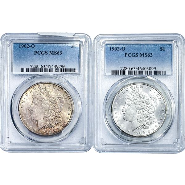 [2] 1902-O Morgan Silver Dollar PCGS  MS63