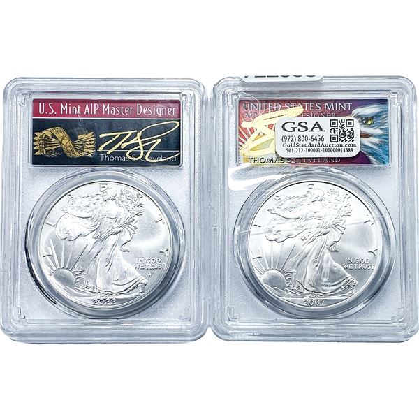 [2] 2007-2022 Morgan Silver Dollar PCGS  MS70