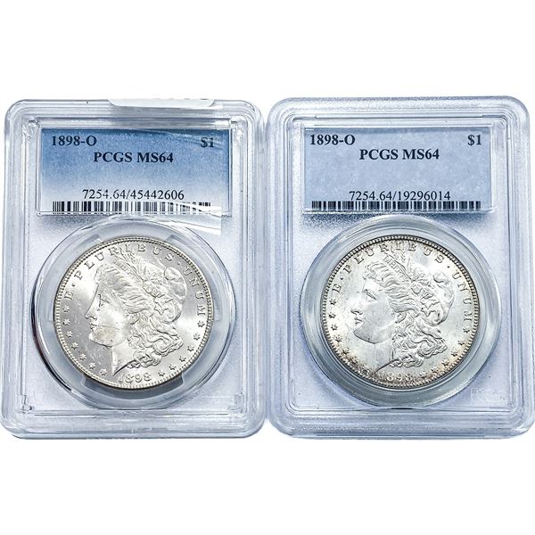 [2] 1898-O Morgan Silver Dollar PCGS  MS64