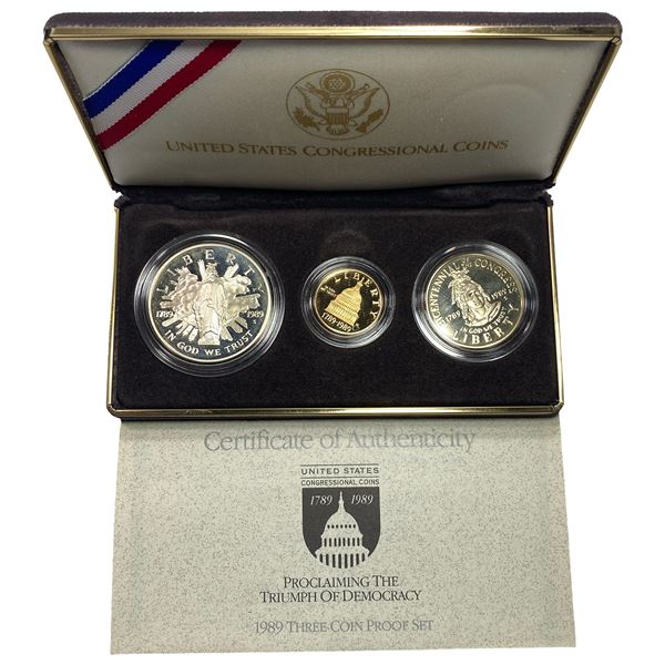 [3] 1989 U.S. Mint Congressional CoIn Set W/Box