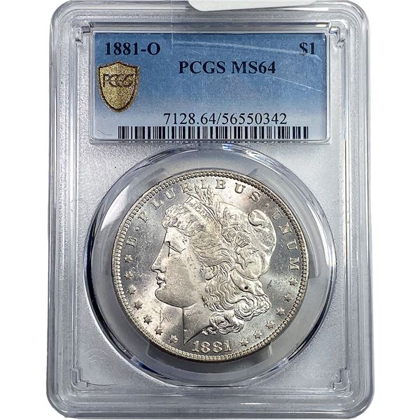 1881-O Morgan Silver Dollar PCGS MS64