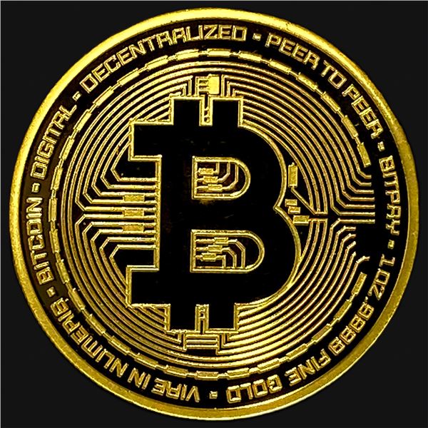 1oz .9999 Gold BitCoin Round
