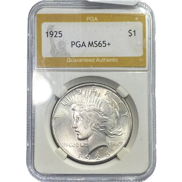 1925 Silver Peace Dollar PGA MS65+