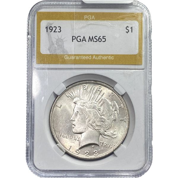 1923 Silver Peace Dollar PGA MS65