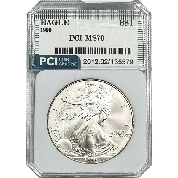 1999 Silver Eagle PCI MS70