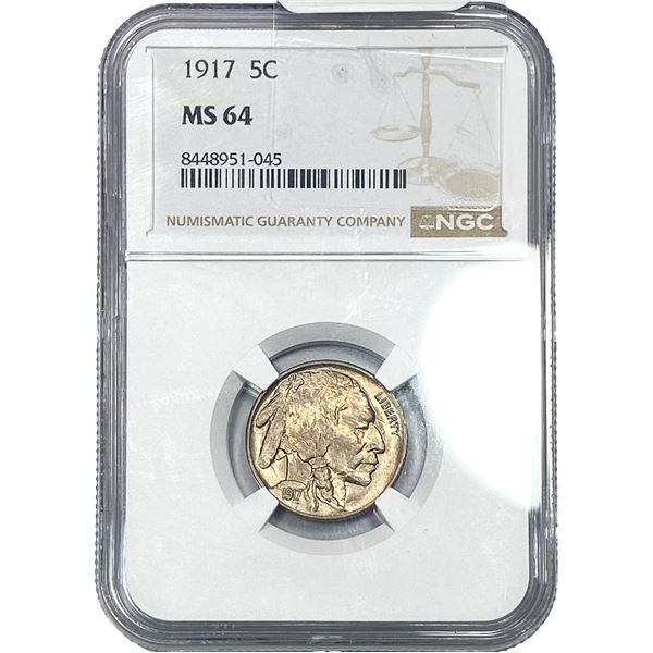 1917 Buffalo Nickel NGC MS64