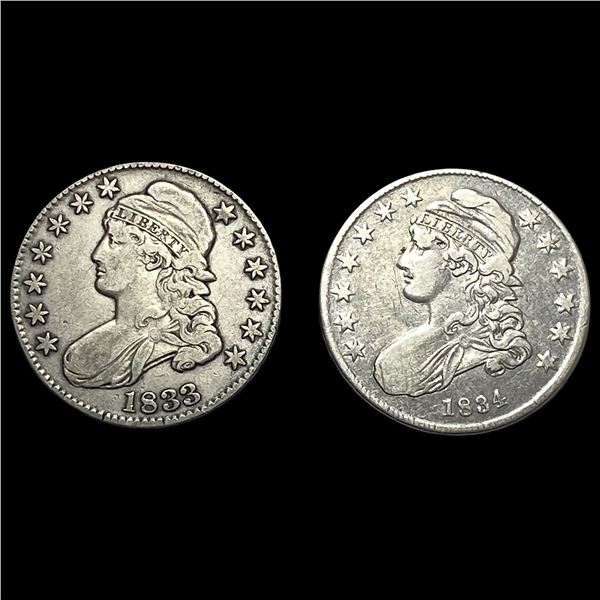 [2] 1833-1834 Capped Bust Half Dollar