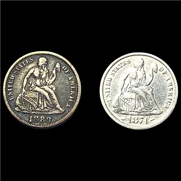 [2] 1874-1889 Seated Liberty Dime