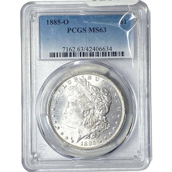 1885-O Morgan Silver Dollar PCGS MS63