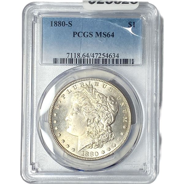 1880-S Morgan Silver Dollar PCGS MS64