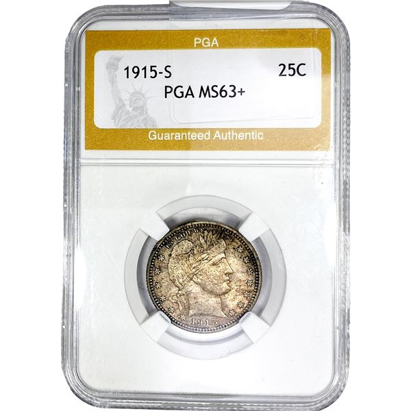 1915-S Barber Quarter PGA MS63+