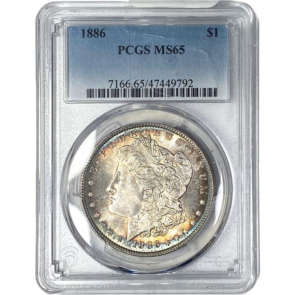 1886 Morgan Silver Dollar PCGS MS65