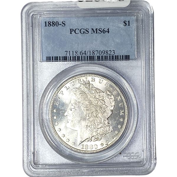 1880-S Morgan Silver Dollar PCGS MS64