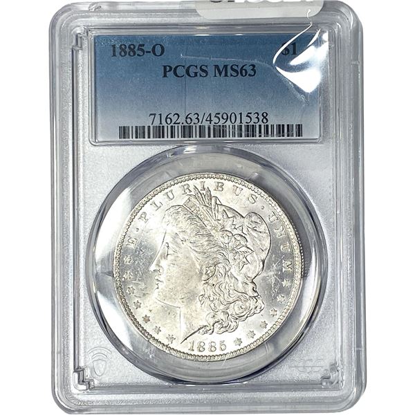 1885-O Morgan Silver Dollar PCGS MS63