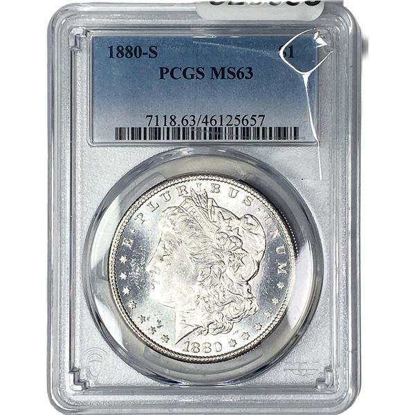 1880-S Morgan Silver Dollar PCGS MS63