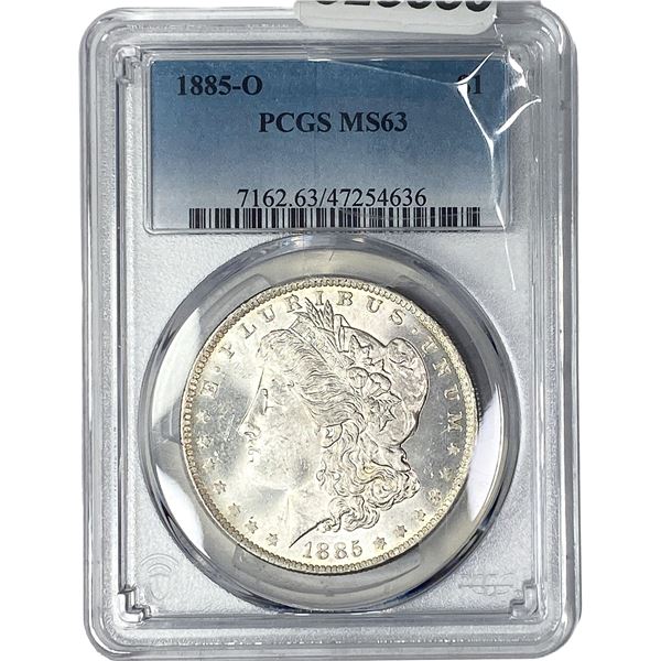 1885-O Morgan Silver Dollar PCGS MS63