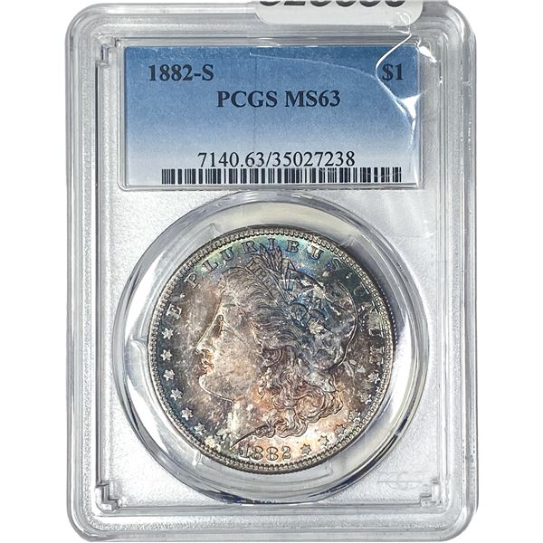 1882-S Morgan Silver Dollar PCGS MS63