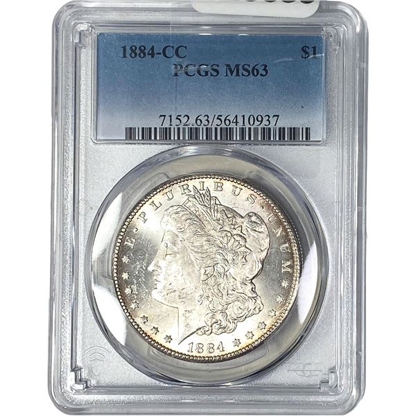 1884-CC Morgan Silver Dollar PCGS MS63