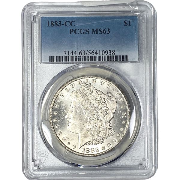 1883-CC Morgan Silver Dollar PCGS MS63