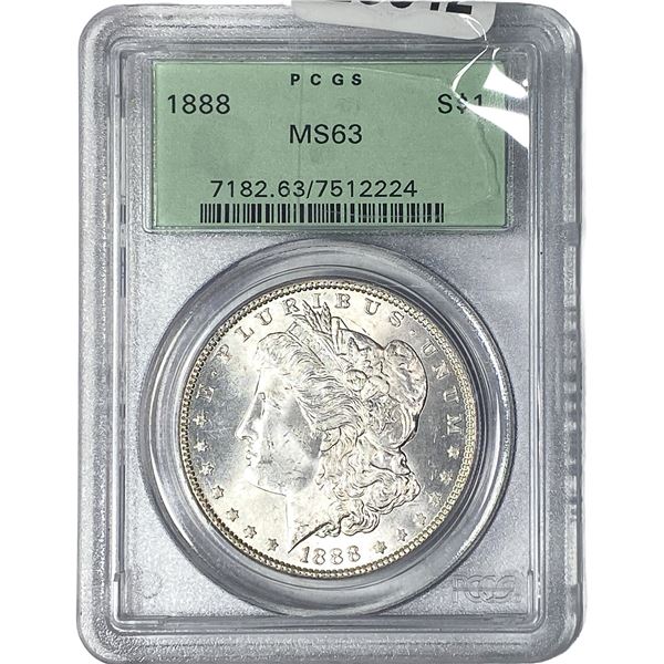 1888 Morgan Silver Dollar PCGS MS63
