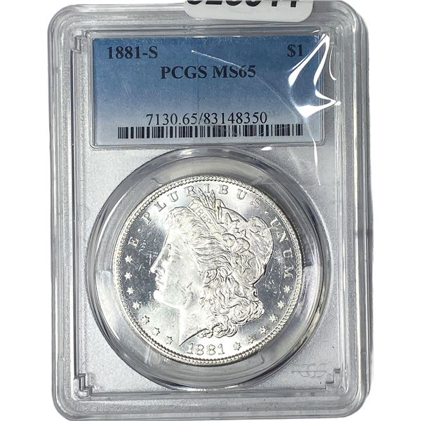 1881-S Morgan Silver Dollar PCGS MS65