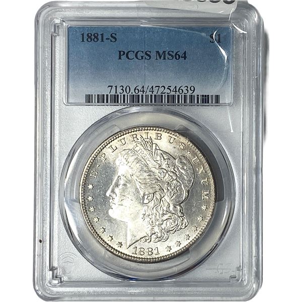 1881-S Morgan Silver Dollar PCGS MS64