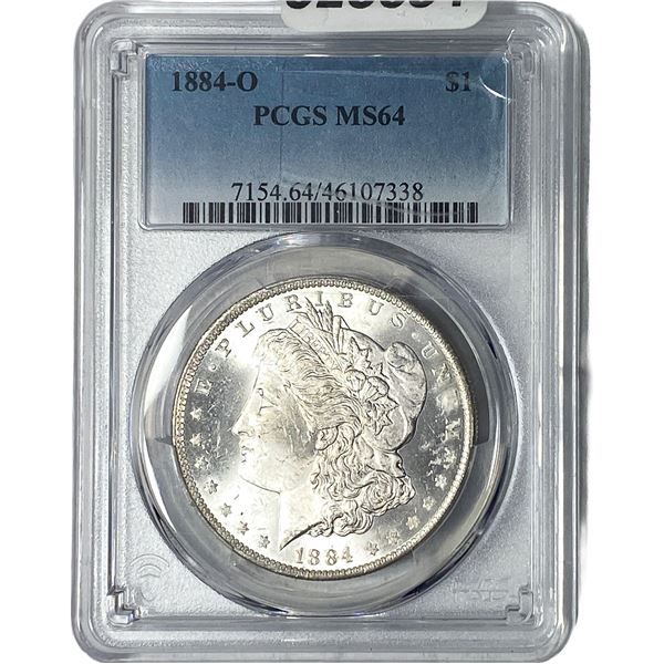 1884-O Morgan Silver Dollar PCGS MS64