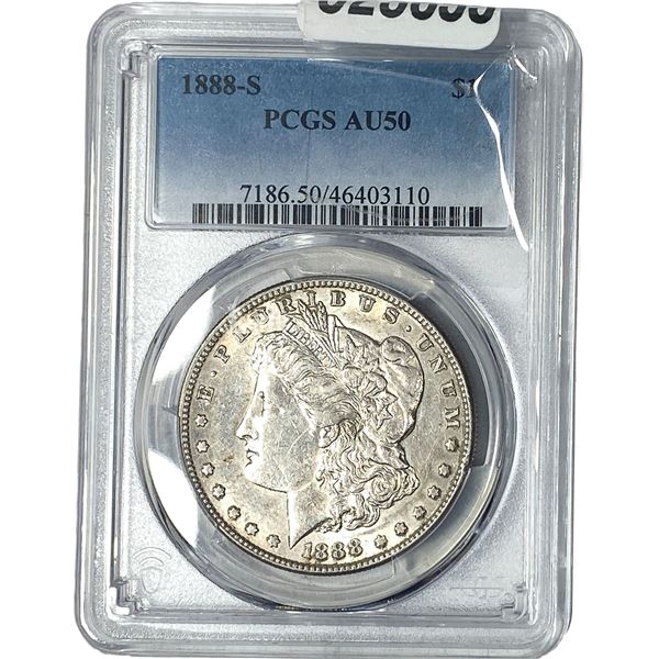 1888-S Morgan Silver Dollar PCGS AU50