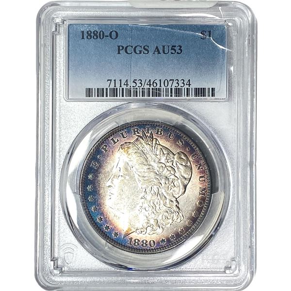 1880-O Morgan Silver Dollar PCGS AU53