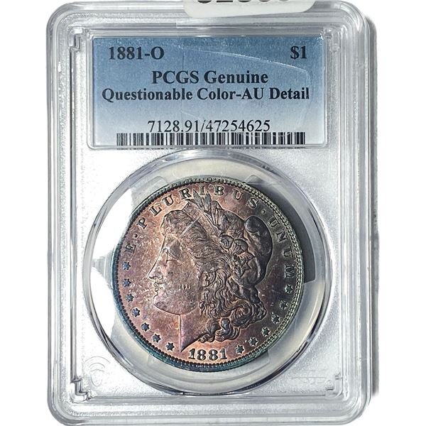 1881-O Morgan Silver Dollar PCGS Gen-AU Detail