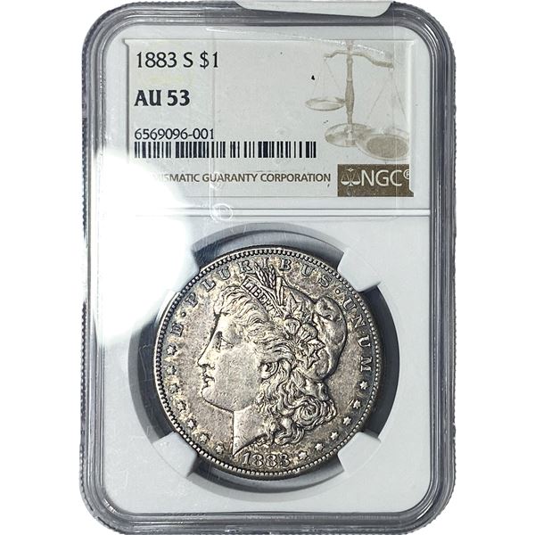 1883-S Morgan Silver Dollar NGC AU53