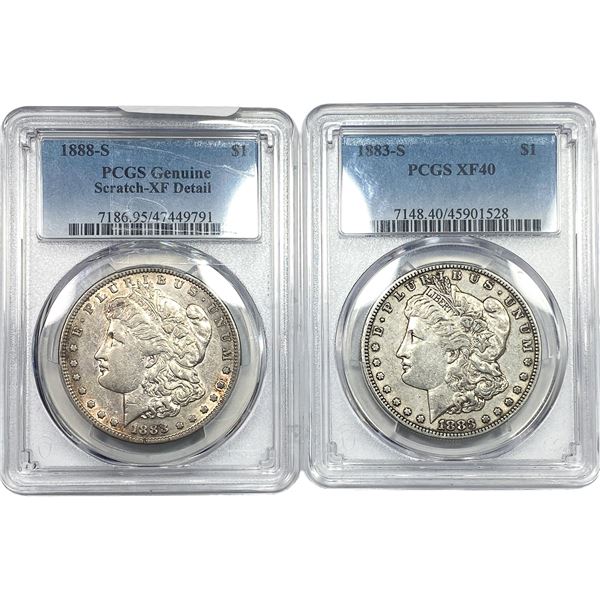 [2] 1887-1888 Morgan Silver Dollar PCGS Genuine Detail