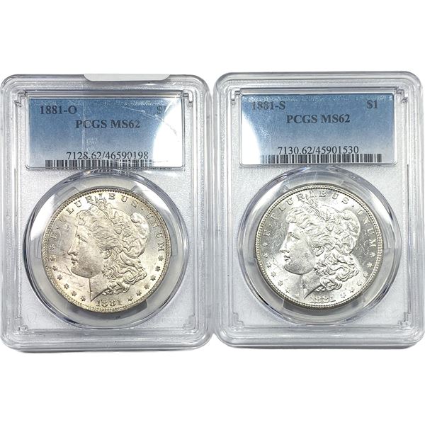 [2] 1881 Morgan Silver Dollar PCGS MS62