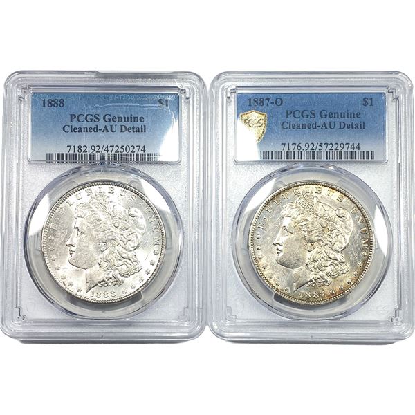 [2] 1887-1888 Morgan Silver Dollar PCGS Genuine Detail
