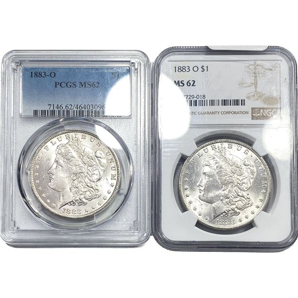 [2] 1883-O Morgan Silver Dollar PCGS MS62