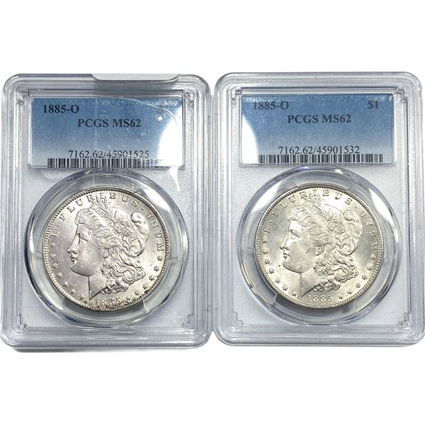 [2] 1885-O Morgan Silver Dollar PCGS MS62