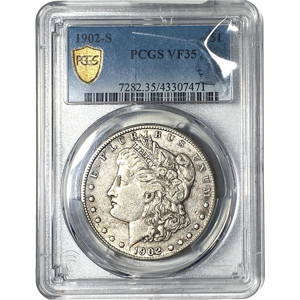 1902-S Morgan Silver Dollar PCGS VF35