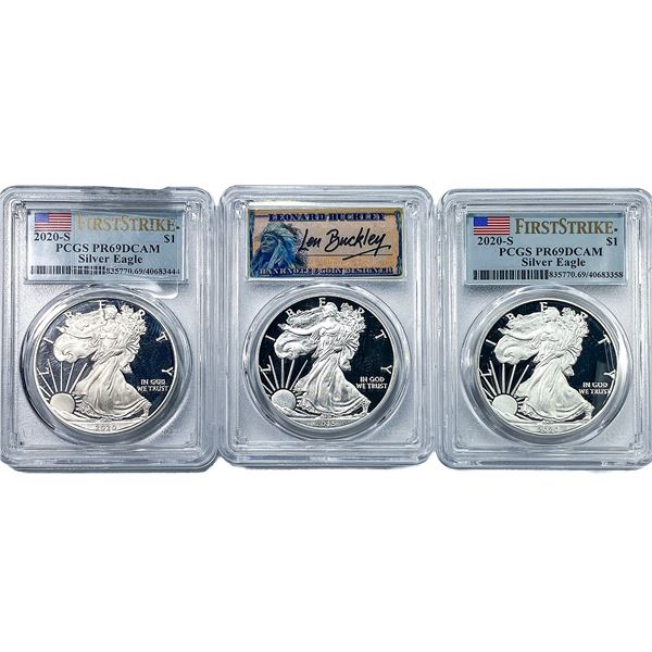 [3] 2020-S, 2015-W Silver Eagle PR69/70 DCAM