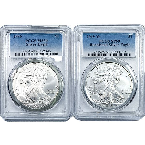 [2] 1996-2019-W Silver Eagle MS/SP69