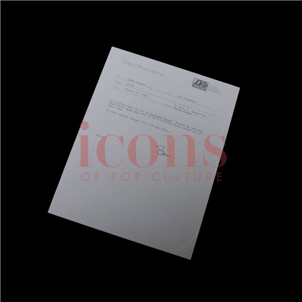AC/DC - Atlantic Records Inter-Office Memo