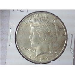 1924 Peace Silver Dollar