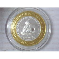 Aladdin $10 Gaming Token Silver (UNC)