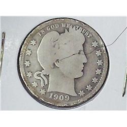 1909 Barber Quarter