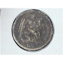 1876-CC Seated Liberty Dime
